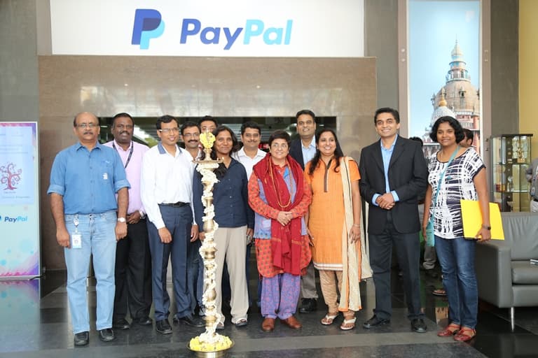 PayPal organizers pose with guest speaker, Dr. Karin Bedi, at the Chennai Opportunity Hack